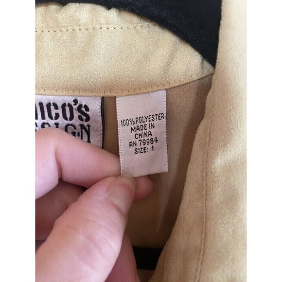 Chico's Mustard Yellow Jacket. Chico's Sz.1 =M/8 - Picture 4 of 5
